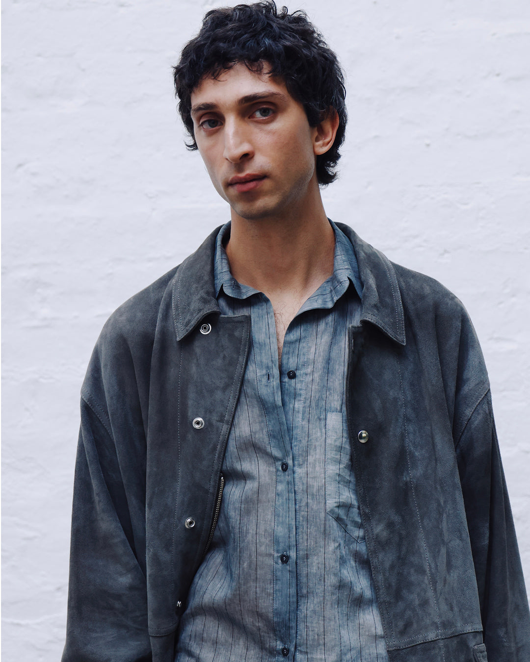 Melesio Suede Jacket - Dark Grey | Nanushka
