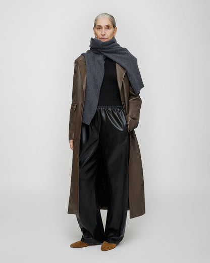 Inderjit Leather jacket - Dark Taupe | Nanushka