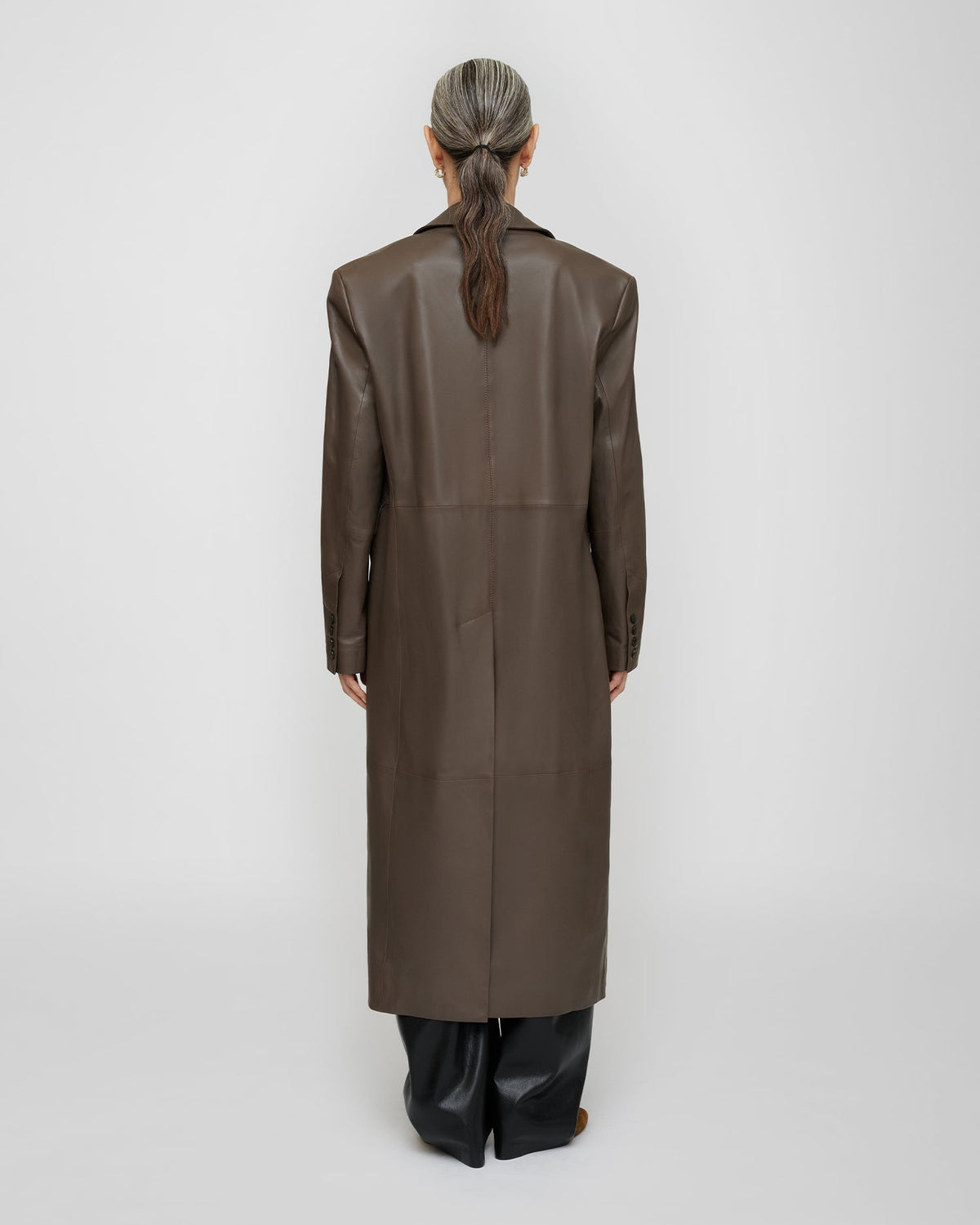 Inderjit Leather jacket - Dark Taupe | Nanushka