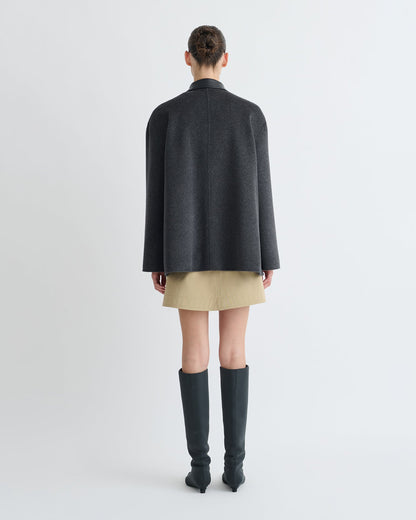 Jada Regenerated leather jacket - Grey Melange/Black | Nanushka