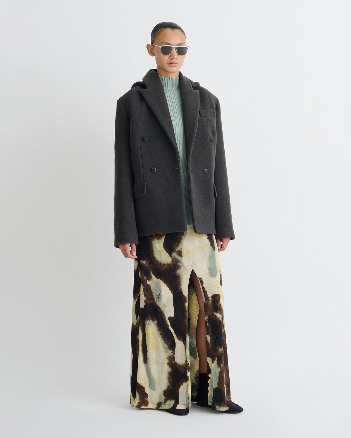Brione Blazer - Midnight Green | Nanushka