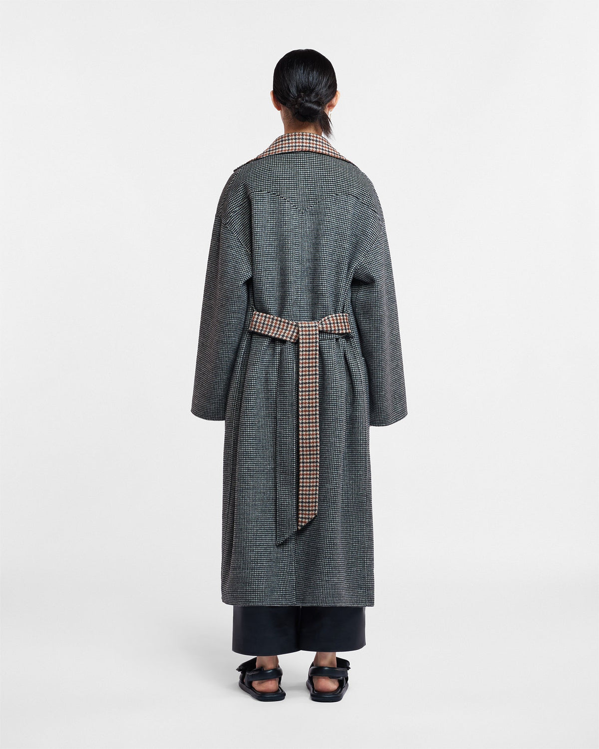 Alamo Reversible robe coat - Reversible Check | Nanushka