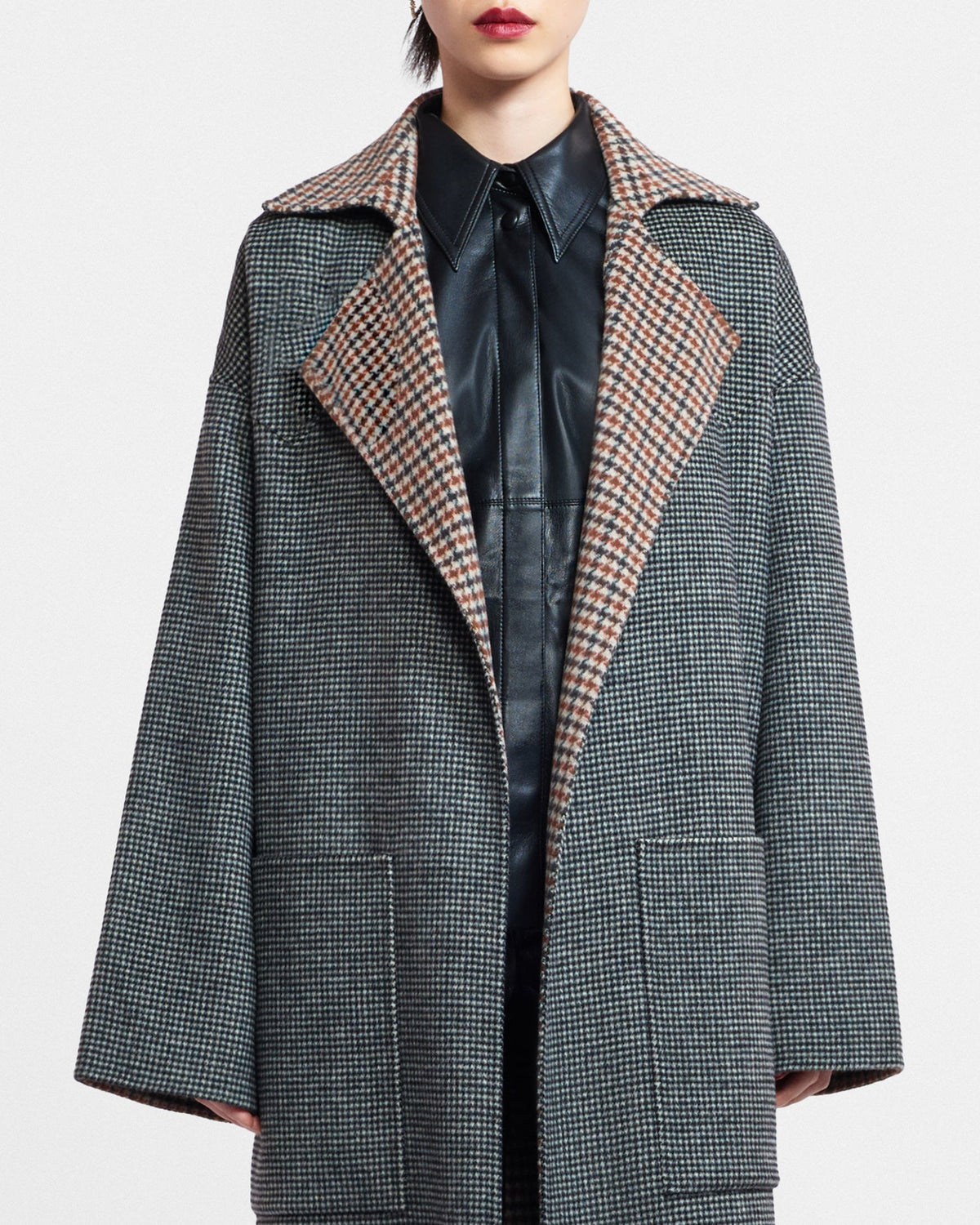 Alamo Reversible robe coat - Reversible Check | Nanushka
