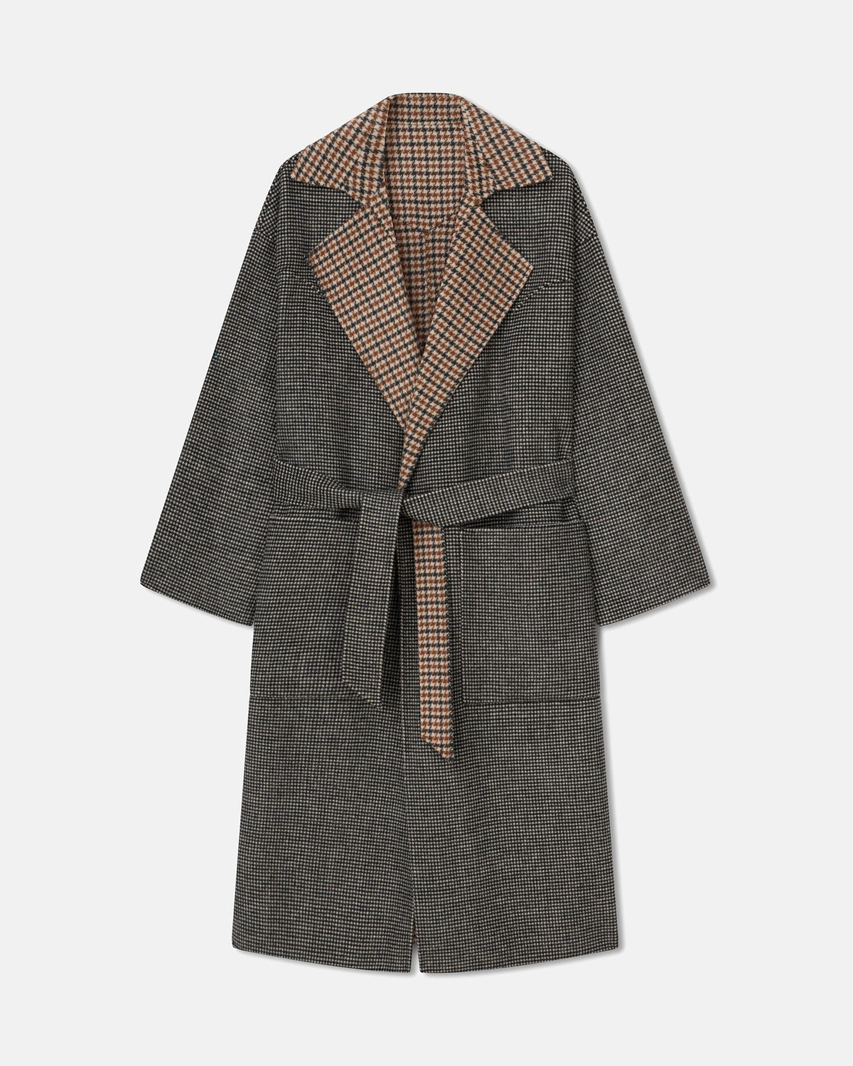 Alamo Reversible robe coat - Reversible Check | Nanushka