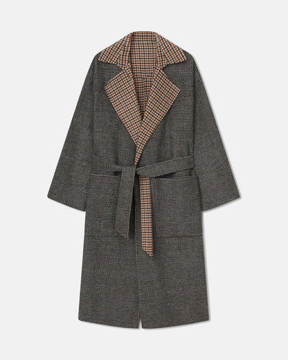 Alamo Reversible robe coat - Reversible Check | Nanushka