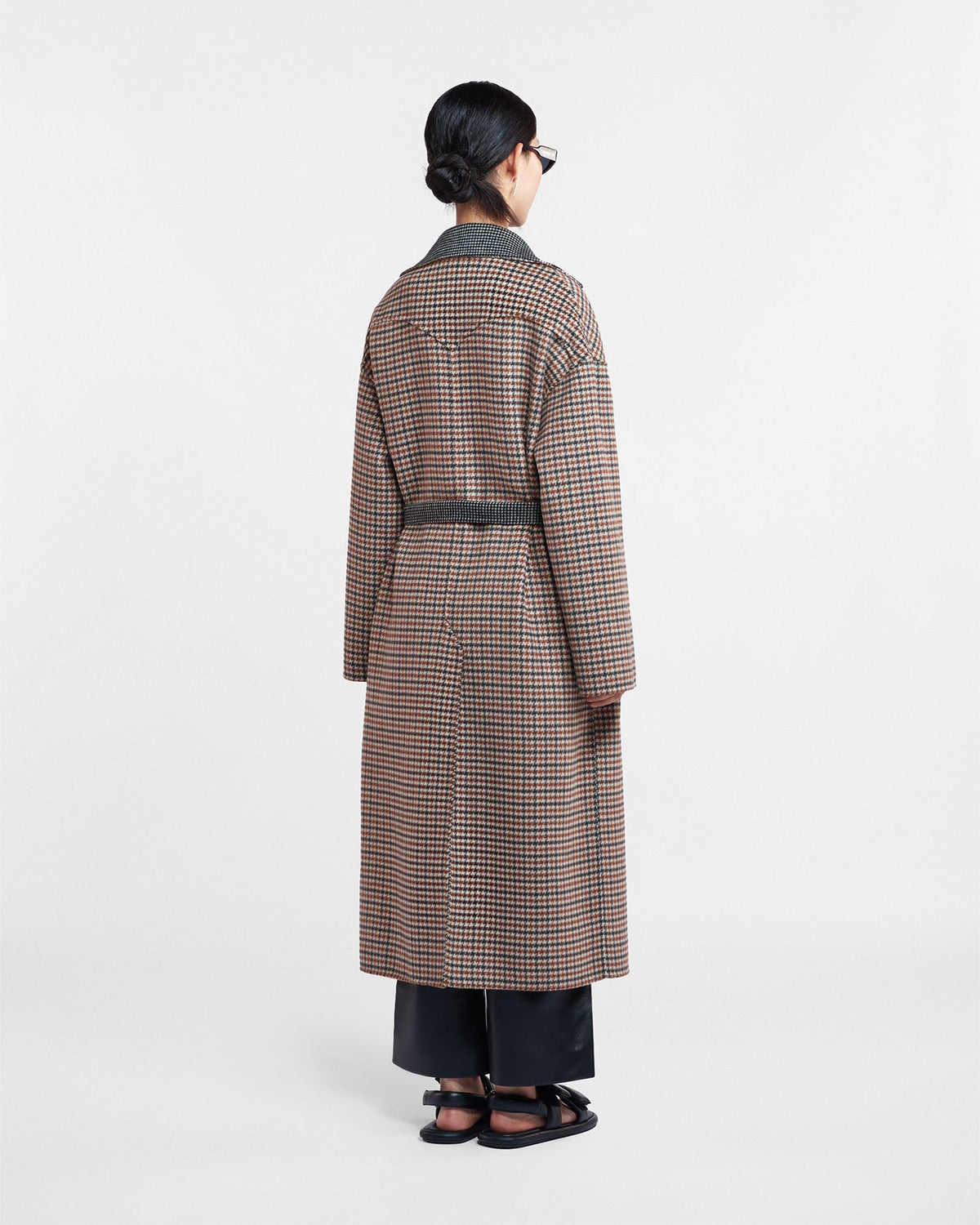 Alamo Reversible robe coat - Reversible Check | Nanushka