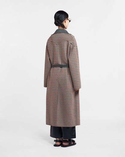 Alamo Reversible robe coat - Reversible Check | Nanushka
