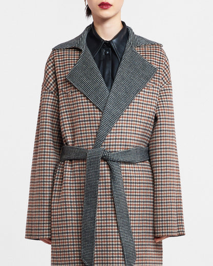 Alamo Reversible robe coat - Reversible Check | Nanushka
