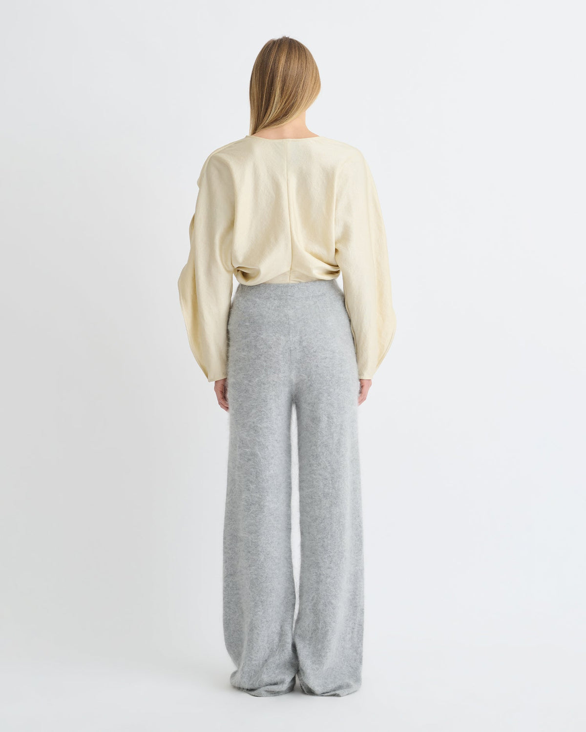 Ewerly Brushed cashmere pants - Grey | Nanushka