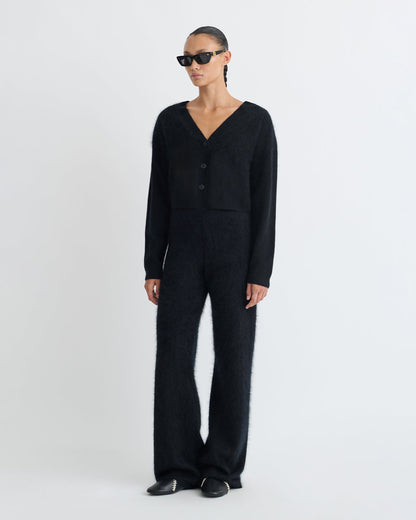 Ewerly Brushed cashmere pants - Black | Nanushka