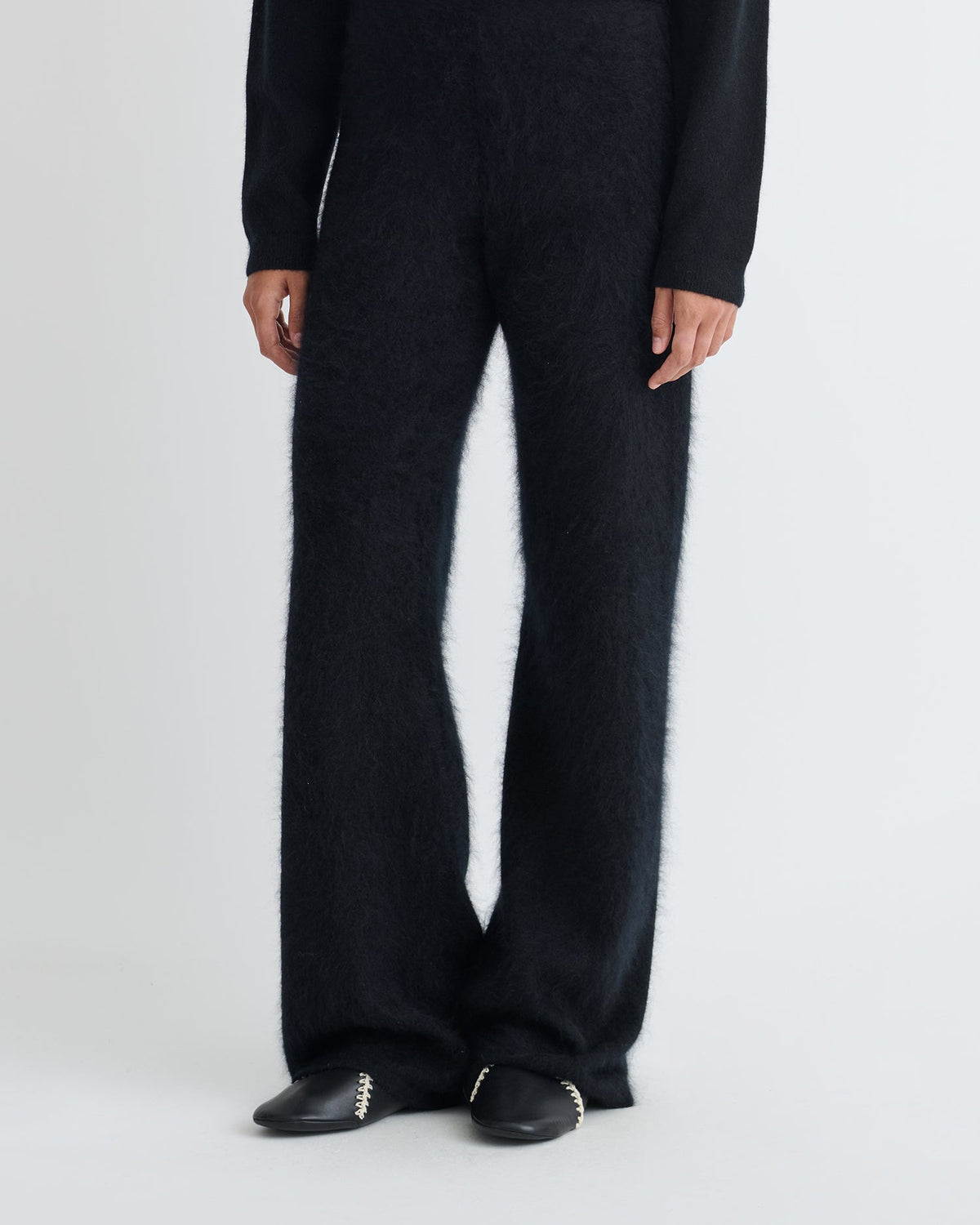 Ewerly Brushed cashmere pants - Black | Nanushka