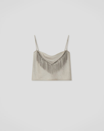 Lainey Top - Silver | Nanushka