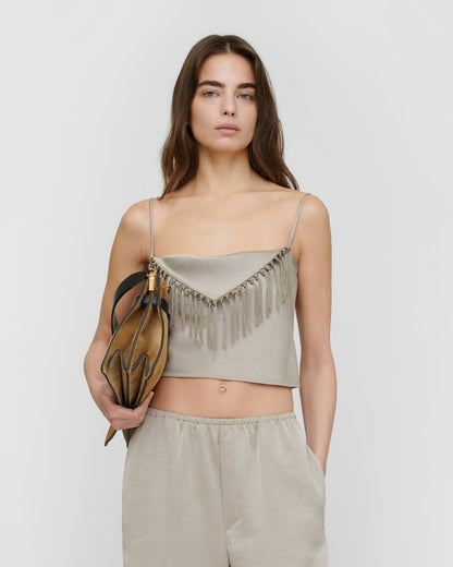 Lainey Top - Silver | Nanushka