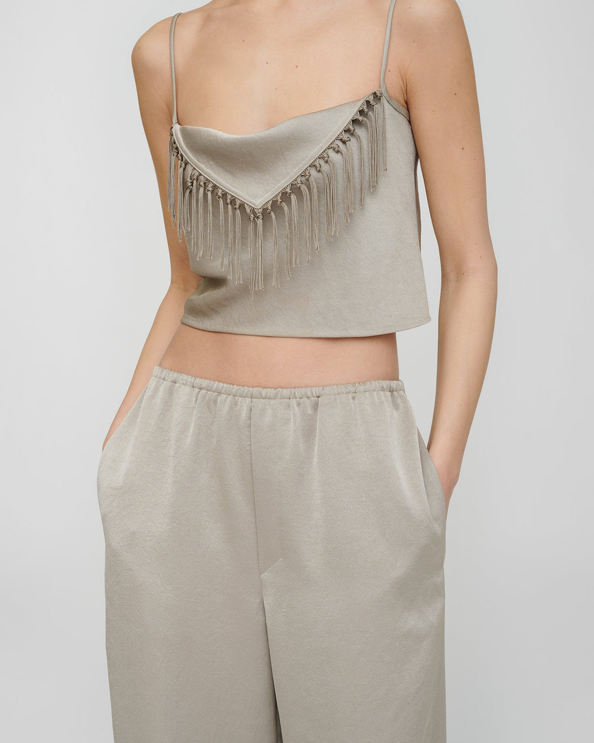 Lainey Top - Silver | Nanushka