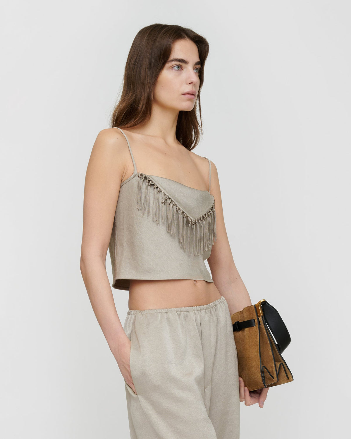 Lainey Top - Silver | Nanushka
