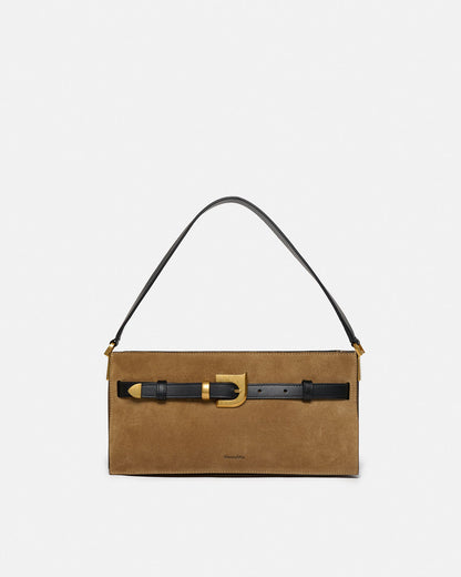 Harmonica Mini Suede bag - Brown | Nanushka