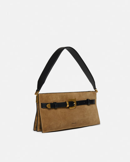 Harmonica Mini Suede bag - Brown | Nanushka