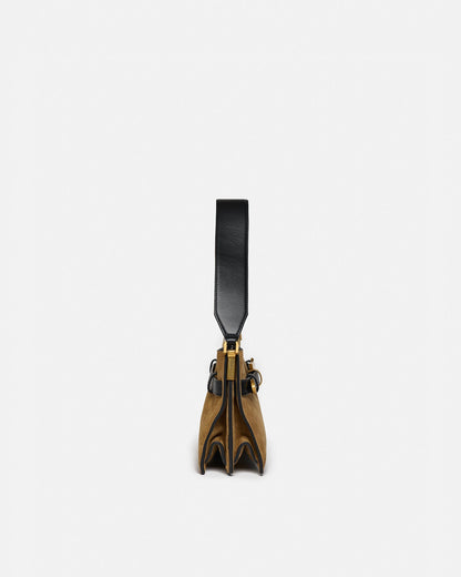 Harmonica Mini Suede bag - Brown | Nanushka