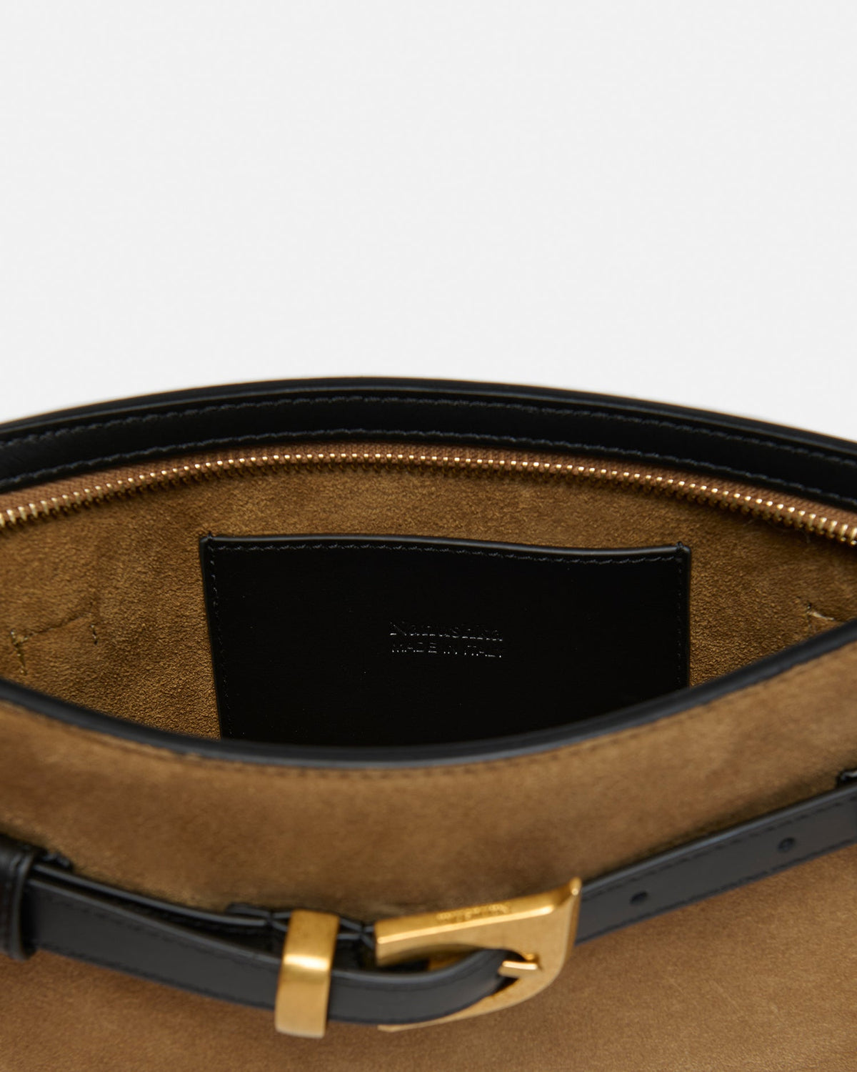Harmonica Mini Suede bag - Brown | Nanushka