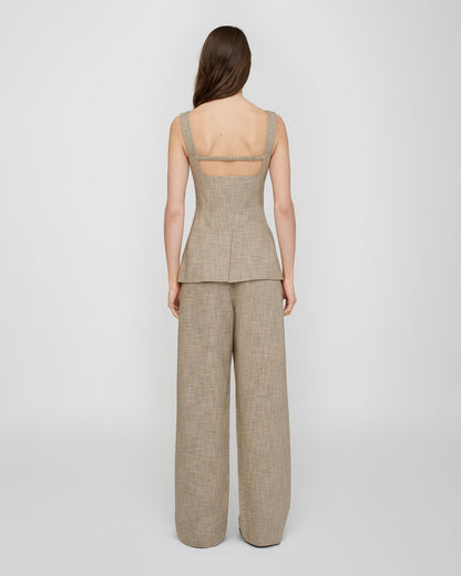 Akua Vest - Beige/Black | Nanushka