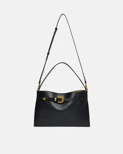 Harmonica Leather bag - Black | Nanushka