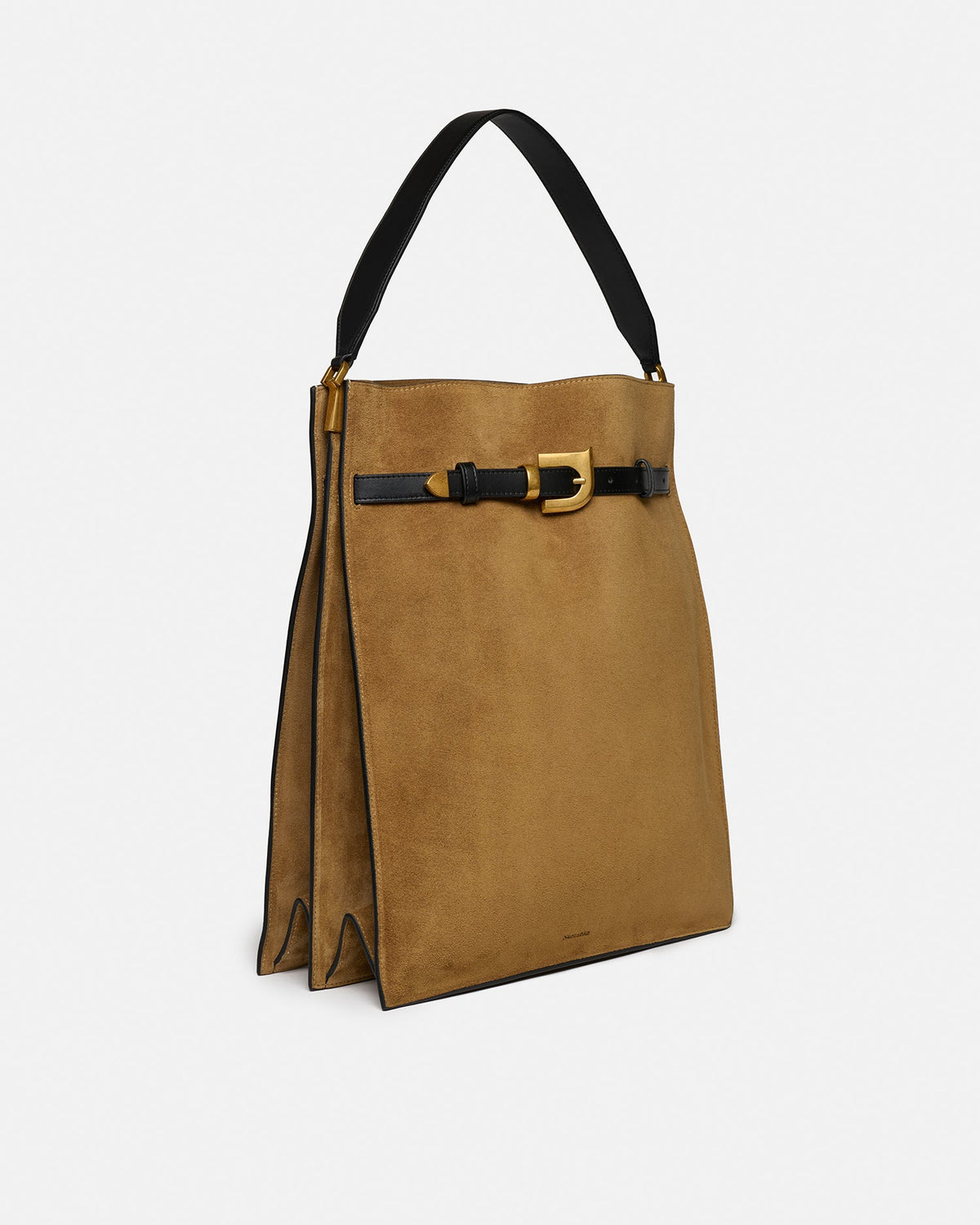 Harmonica Maxi Suede bag - Brown | Nanushka
