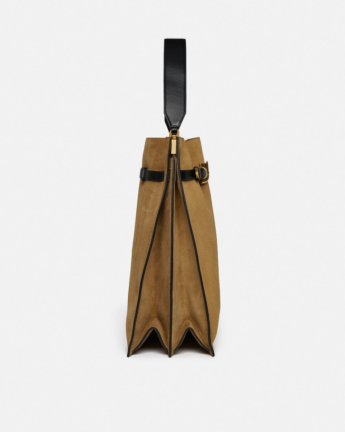 Harmonica Maxi Suede bag - Brown | Nanushka