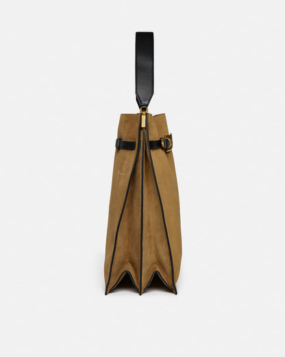 Harmonica Maxi Suede bag - Brown | Nanushka