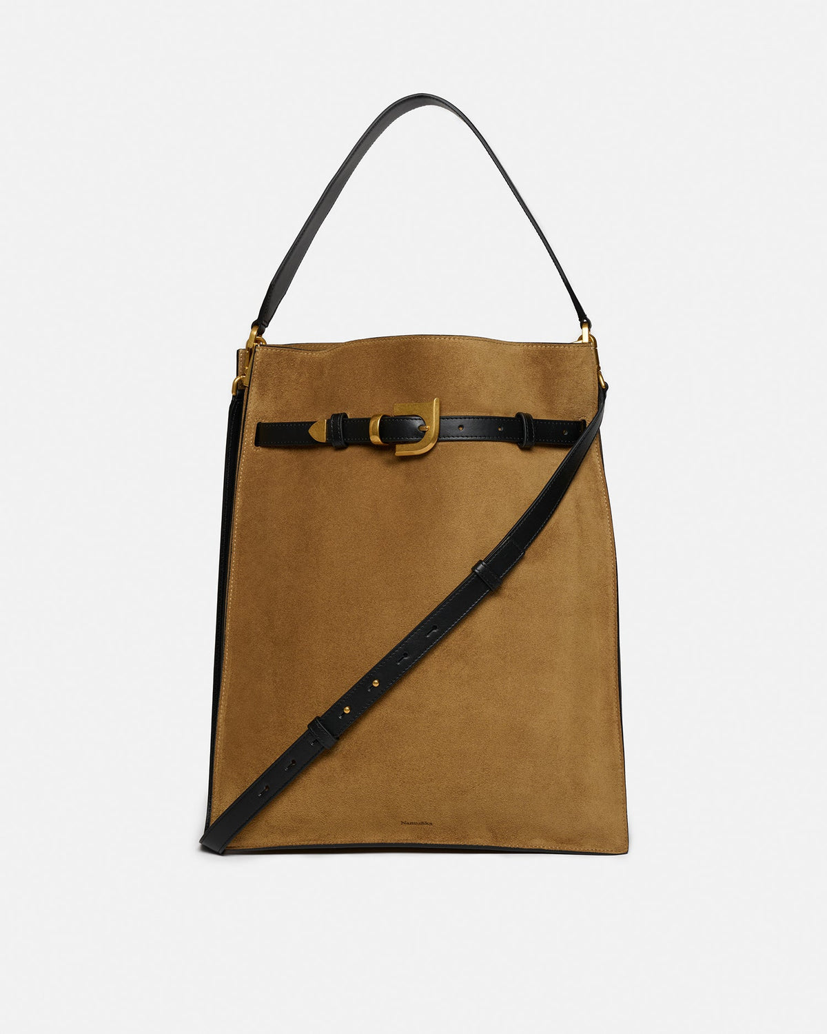 Harmonica Maxi Suede bag - Brown | Nanushka