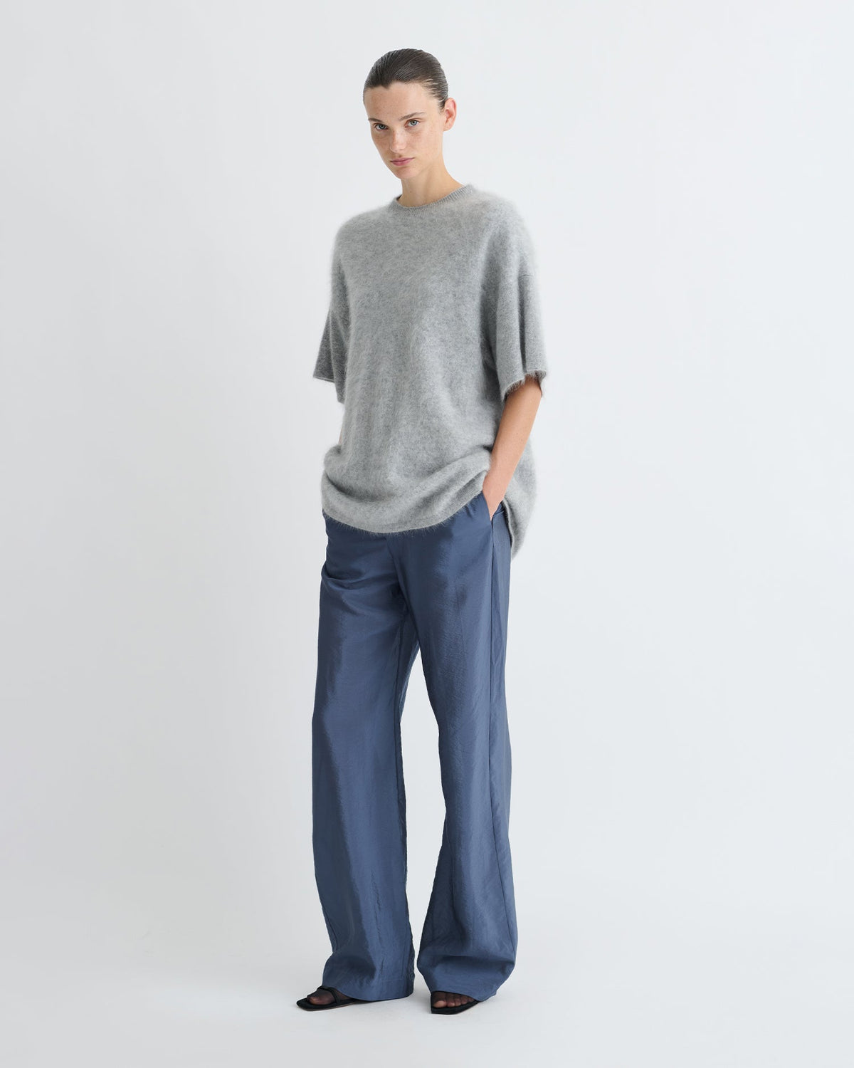 Arvenn Pants - Denim Blue | Nanushka