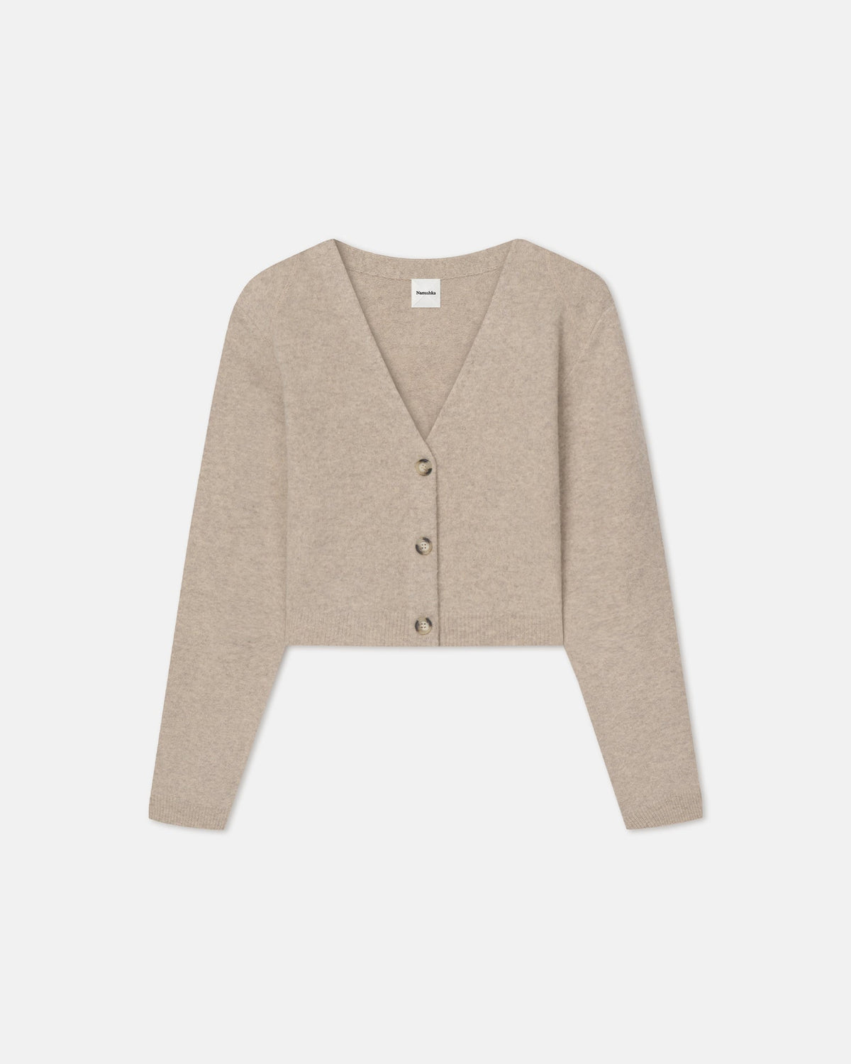 Raddix Overwashed Merino Cardigan - Oatmeal | Nanushka