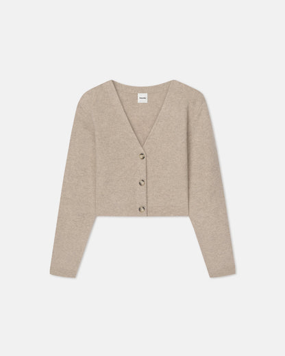 Raddix Overwashed Merino Cardigan - Oatmeal | Nanushka