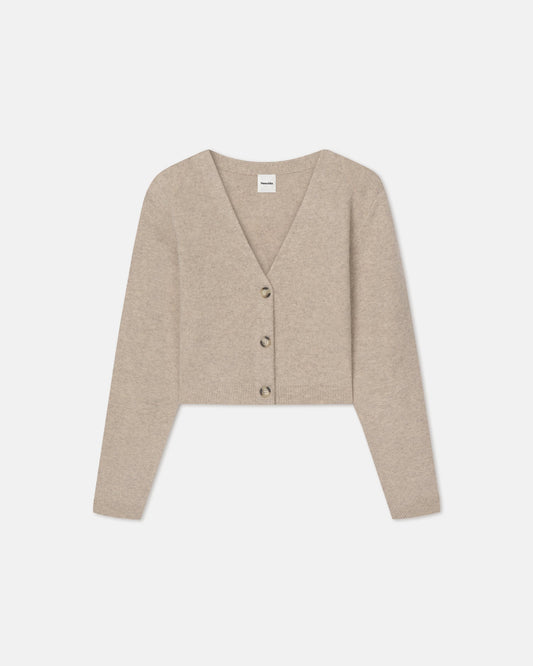 Raddix Overwashed Merino Cardigan - Oatmeal | Nanushka