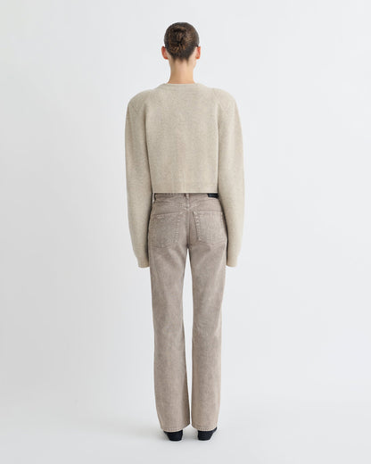 Raddix Overwashed Merino Cardigan - Oatmeal | Nanushka
