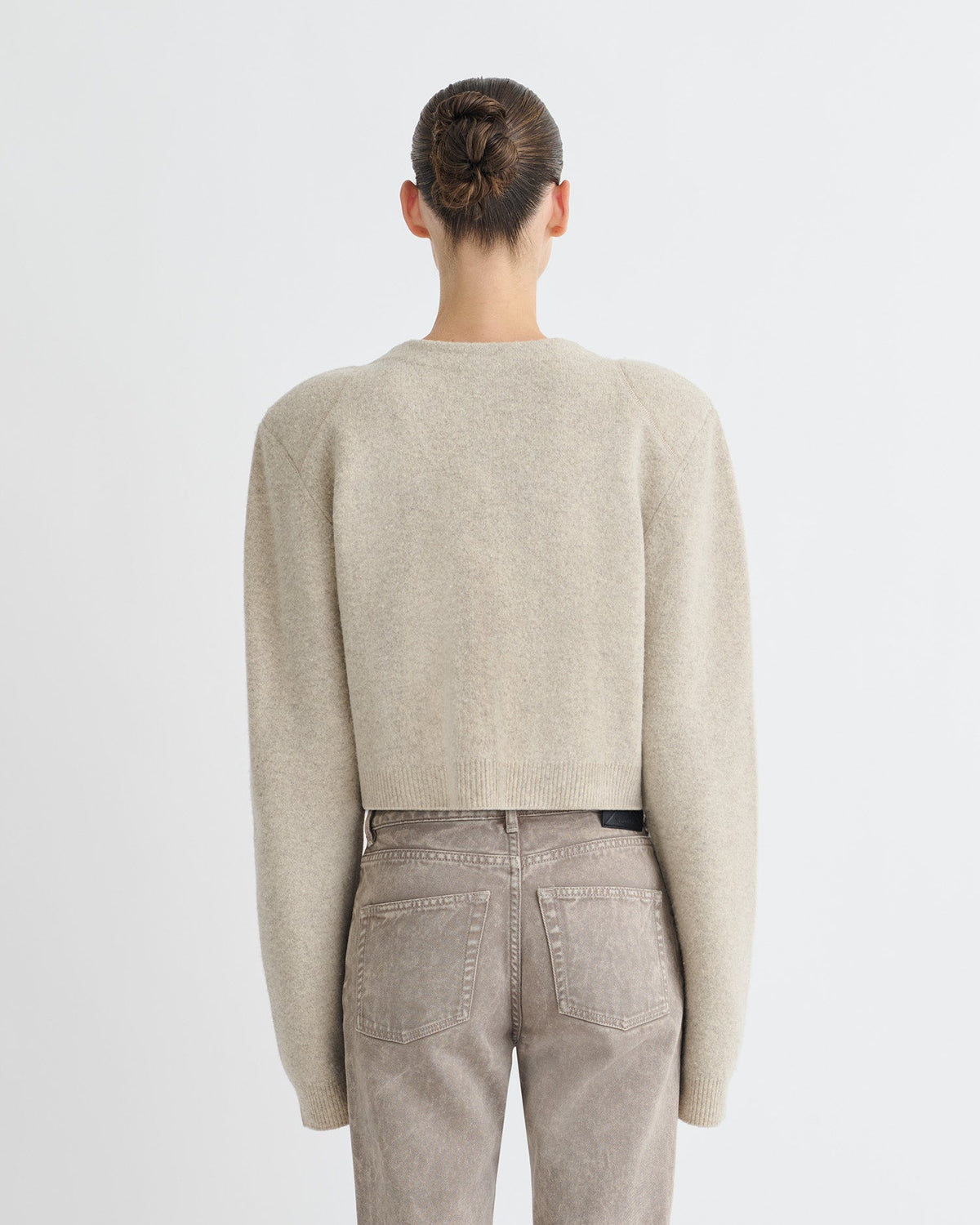 Raddix Overwashed Merino Cardigan - Oatmeal | Nanushka
