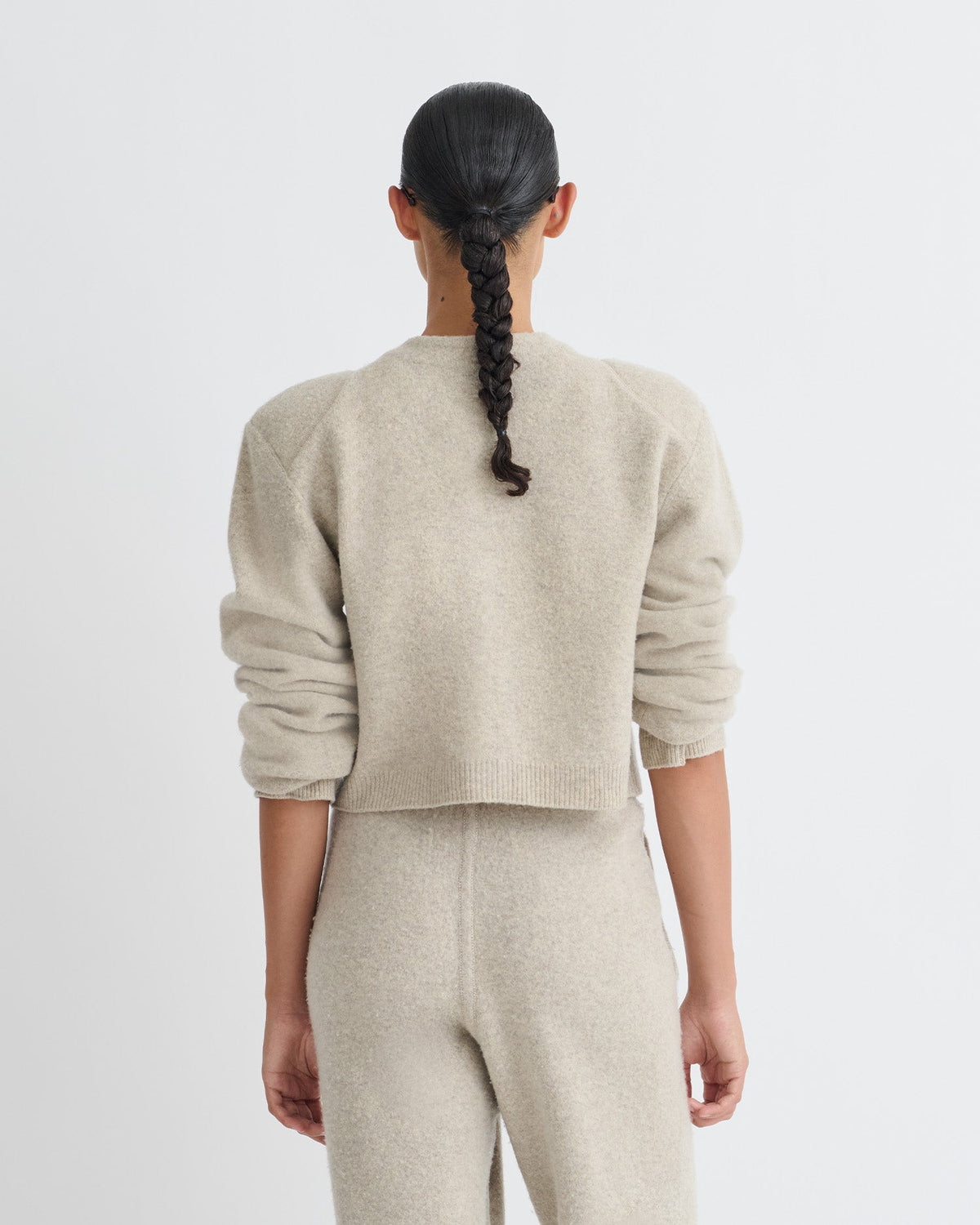 Raddix Overwashed Merino Cardigan - Oatmeal | Nanushka