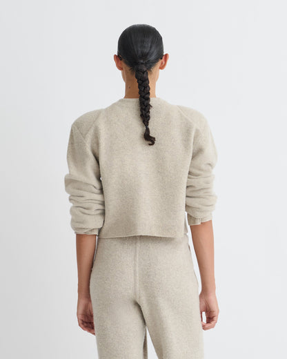 Raddix Overwashed Merino Cardigan - Oatmeal | Nanushka