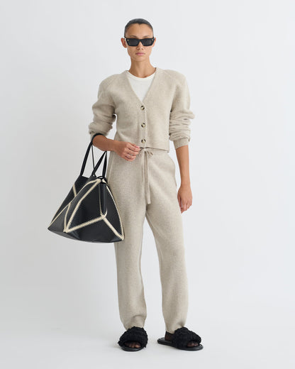 Raddix Overwashed Merino Cardigan - Oatmeal | Nanushka