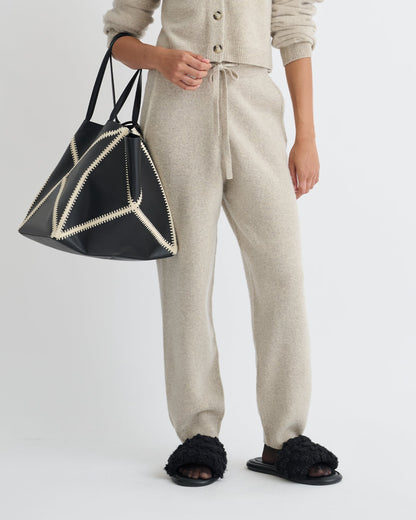 Teclah Overwashed Merino Pants - Oatmeal | Nanushka