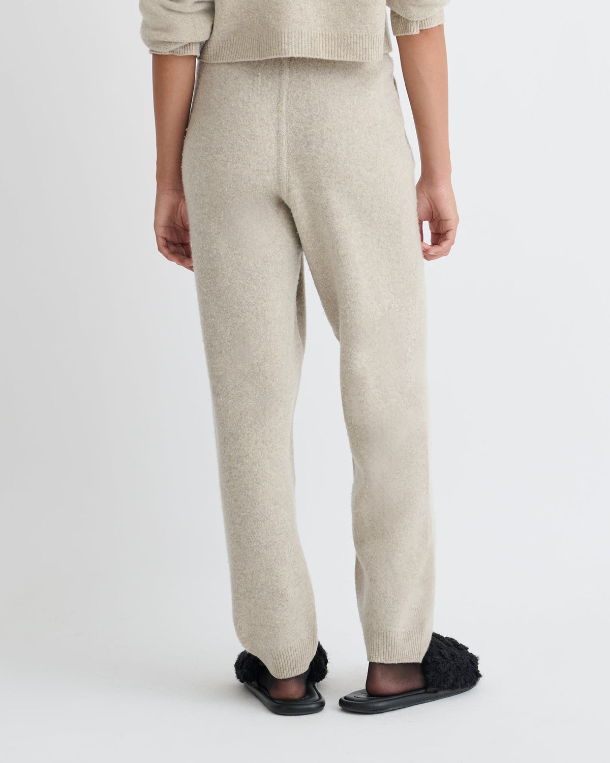 Teclah Overwashed Merino Pants - Oatmeal | Nanushka
