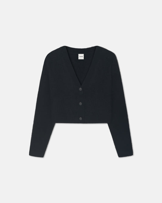 Raddix Overwashed Merino Cardigan - Charcoal | Nanushka