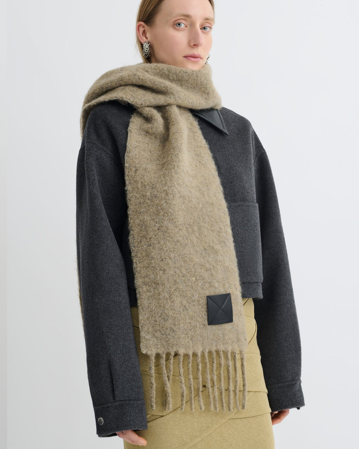 Fluff Scarf - Light Sage | Nanushka