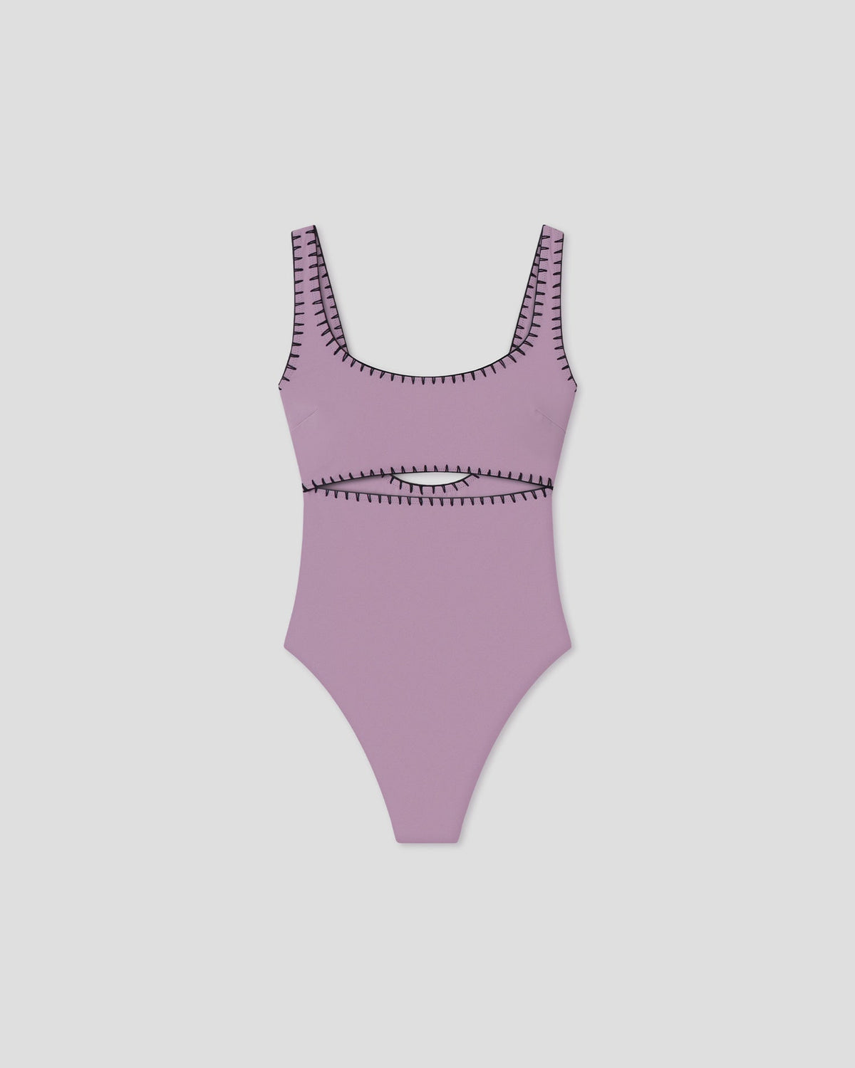 Sorena Recycled nylon swimsuit - Lilac/Black | Nanushka