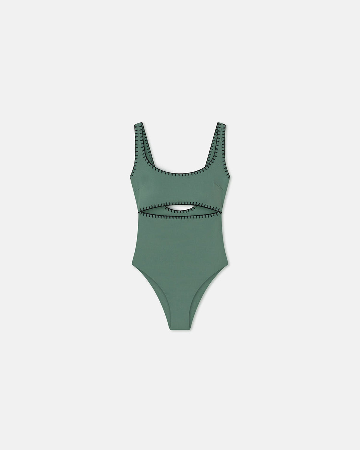 Sorena Swimsuit - Sea Green/Black | Nanushka