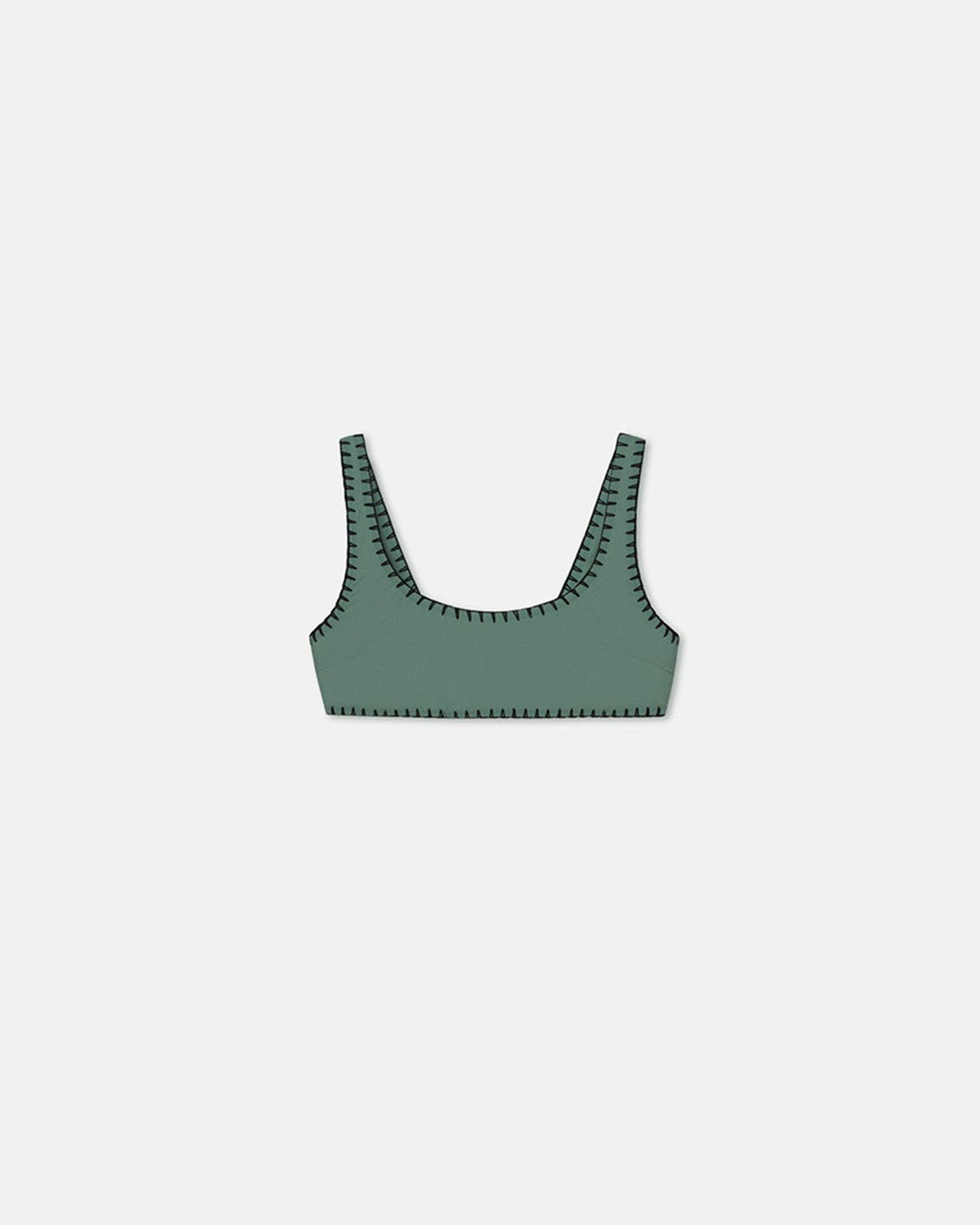 Malti Bikini top - Sea Green/Black | Nanushka
