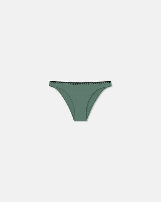 Merve Crochet bikini bottom - Sea Green/Black | Nanushka