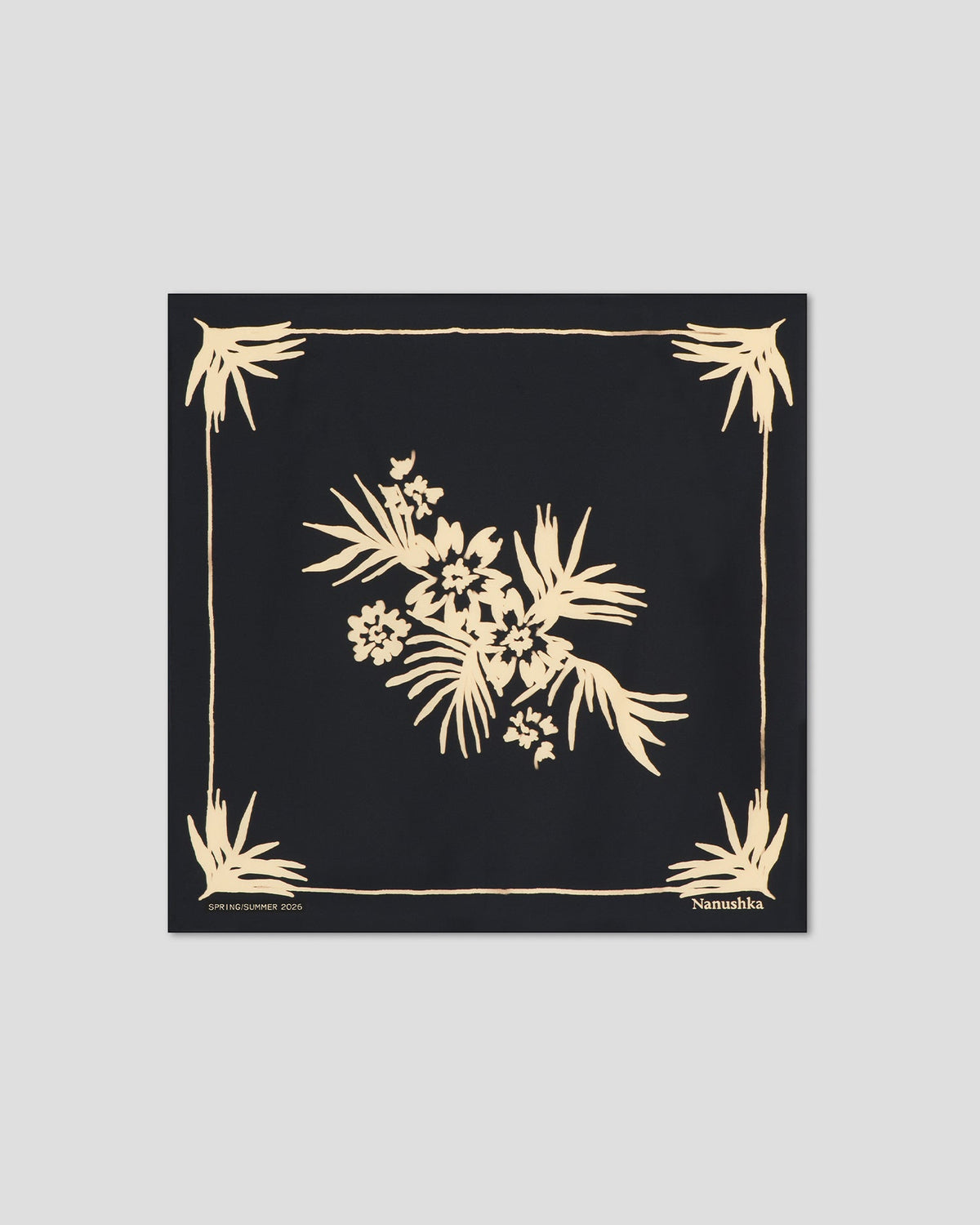 Shoul Silk scarf - Tropical Blossom | Nanushka