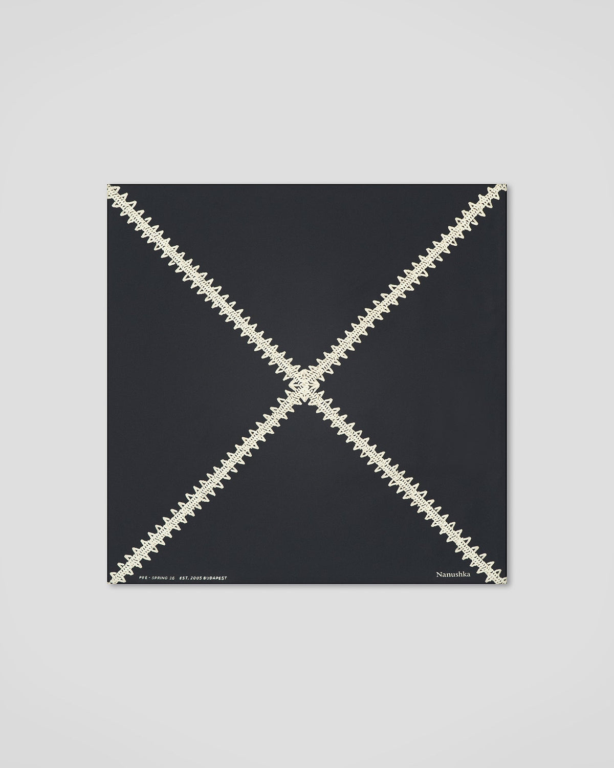 Shoul Silk scarf - Origami Black | Nanushka