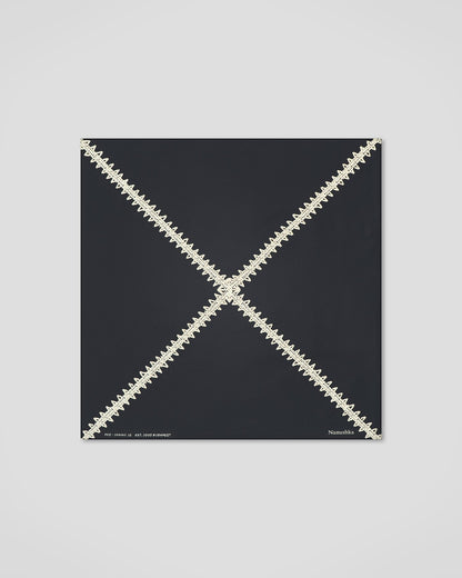 Shoul Silk scarf - Origami Black | Nanushka
