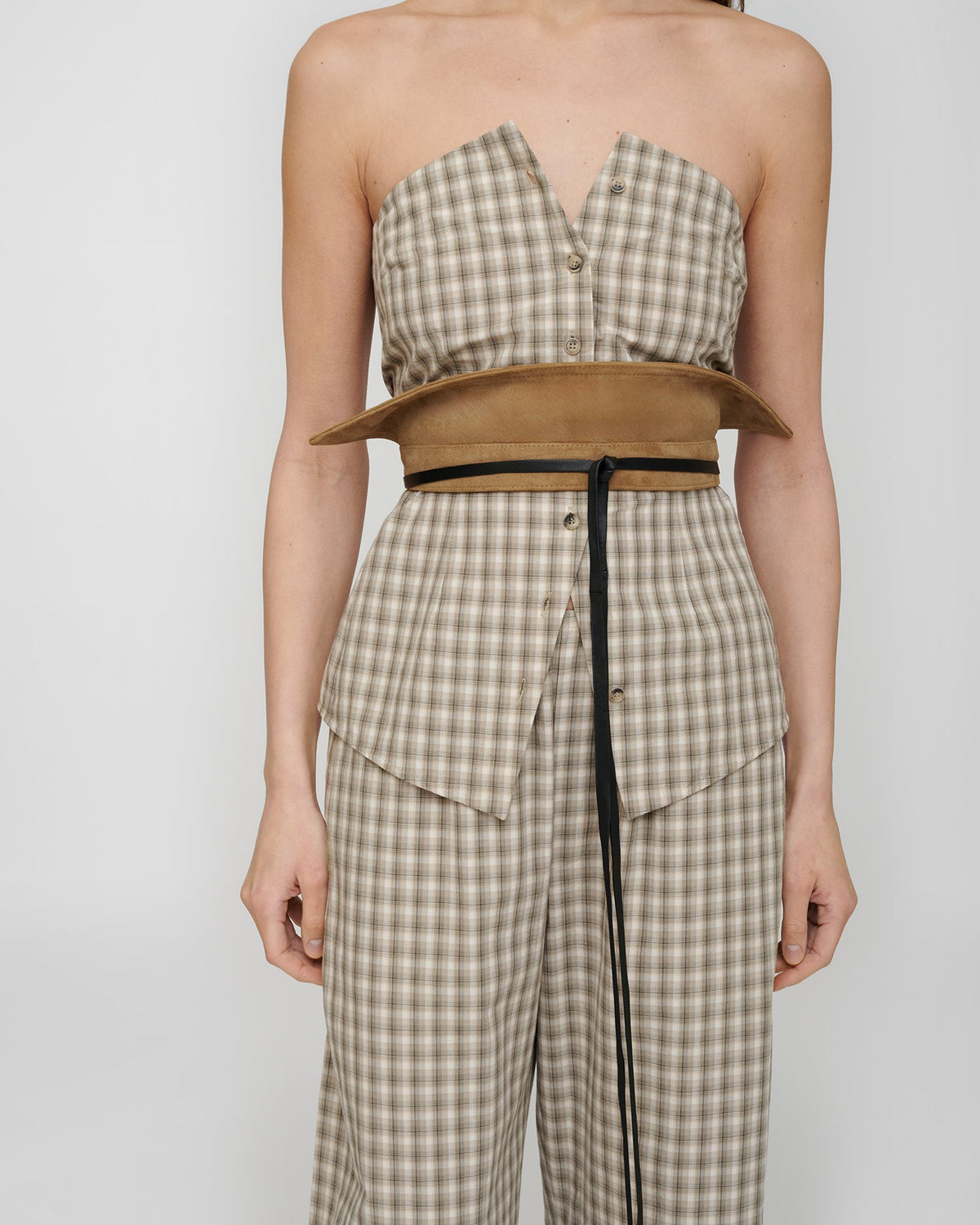 Evora Suede belt - Brown | Nanushka